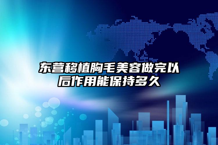 东营移植胸毛美容做完以后作用能保持多久