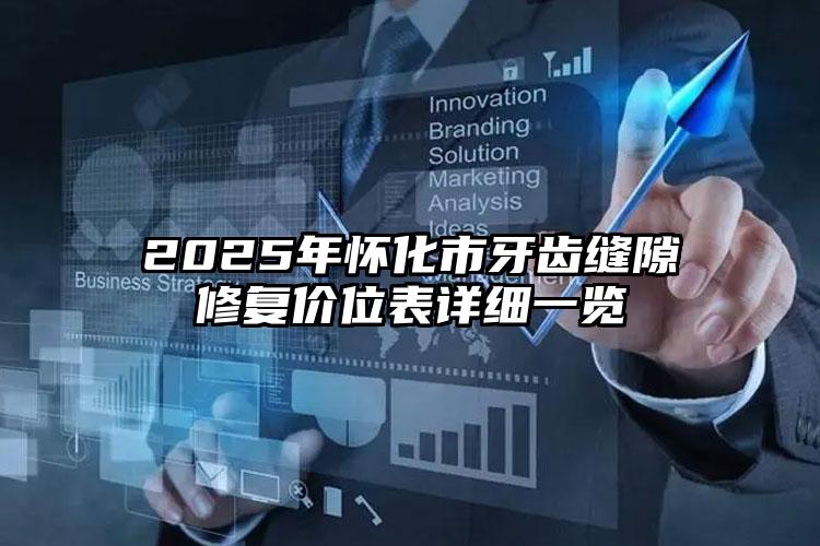 2025年怀化市牙齿缝隙修复价位表详细一览