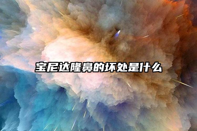 宝尼达隆鼻的坏处是什么