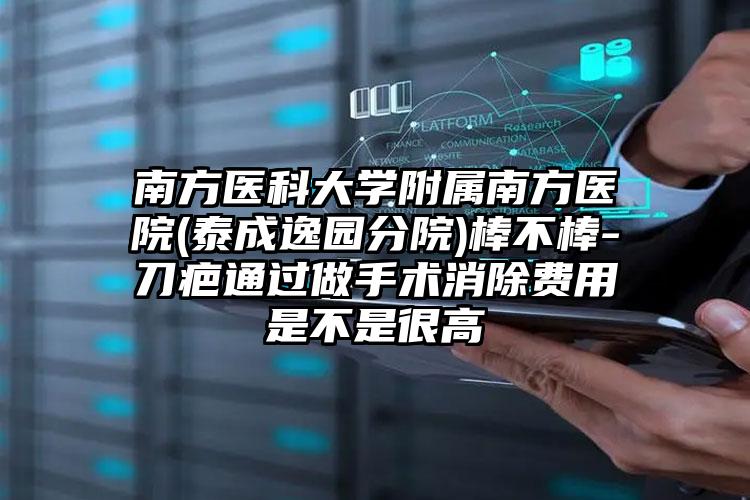 南方医科大学附属南方医院(泰成逸园分院)棒不棒-刀疤通过做手术消除费用是不是很高