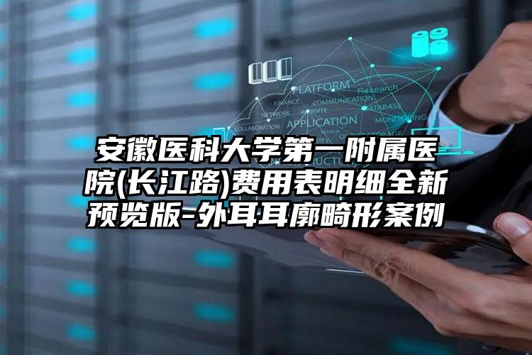 安徽医科大学第一附属医院(长江路)费用表明细全新预览版-外耳耳廓畸形案例