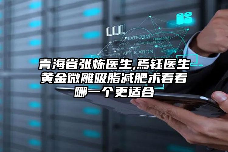 青海省张栋医生,焉钰医生黄金微雕吸脂减肥术看看哪一个更适合