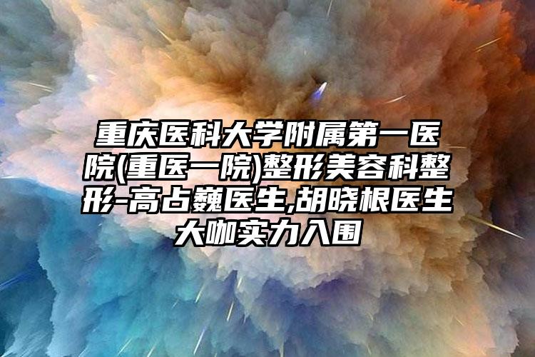 重庆医科大学附属第一医院(重医一院)整形美容科整形-高占巍医生,胡晓根医生大咖实力入围