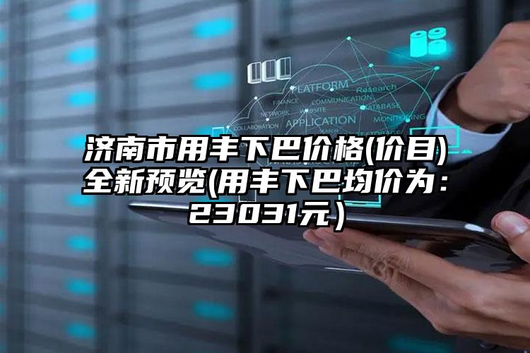 济南市用丰下巴价格(价目)全新预览(用丰下巴均价为：23031元）