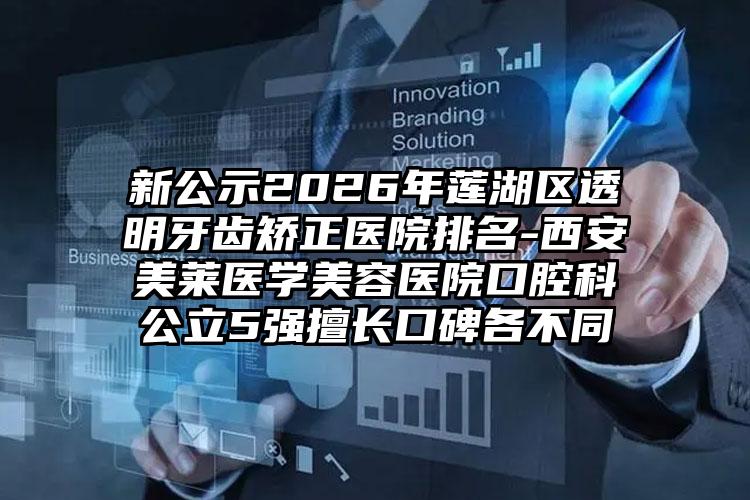 新公示2026年莲湖区透明牙齿矫正医院排名-西安美莱医学美容医院口腔科公立5强擅长口碑各不同