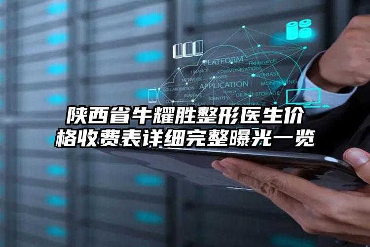 陕西省牛耀胜整形医生价格收费表详细完整曝光一览