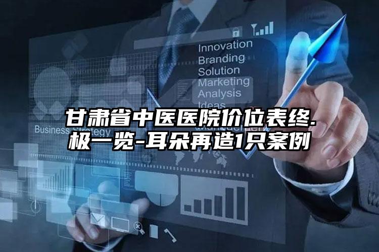 甘肃省中医医院价位表终.极一览-耳朵再造1只案例