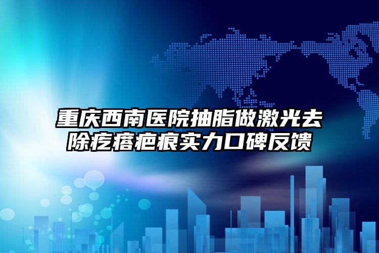 重庆西南医院抽脂做激光去除疙瘩疤痕实力口碑反馈