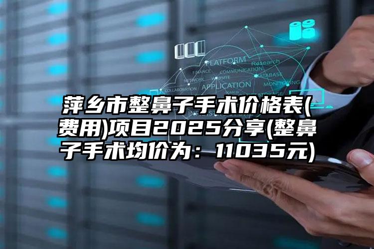 萍乡市整鼻子手术价格表(费用)项目2025分享(整鼻子手术均价为：11035元)